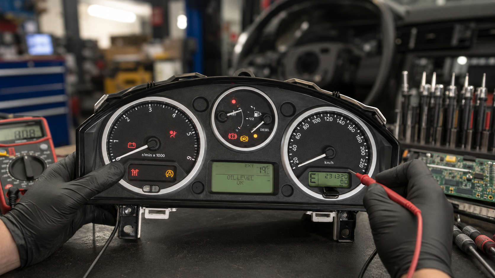 reparacion cuadro instrumento range rover discovery